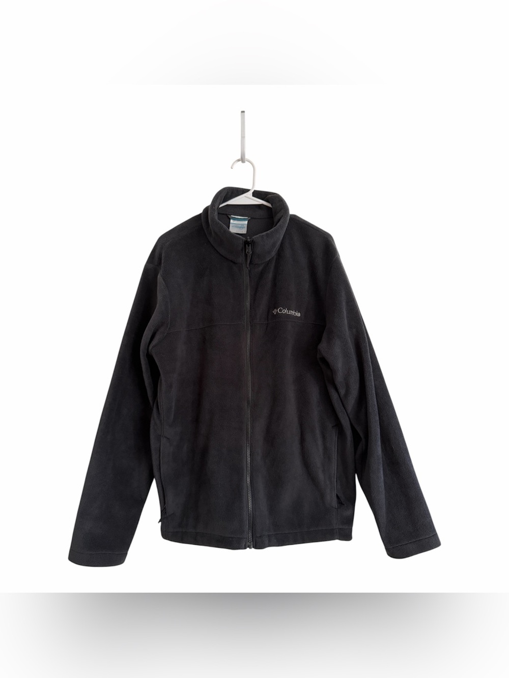 Columbia Interchange Men's Black Full Zip Fleece Jacket Stand-Up Collar Size L